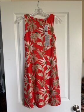Tommy Bahama Coral Tropical Midi Dress